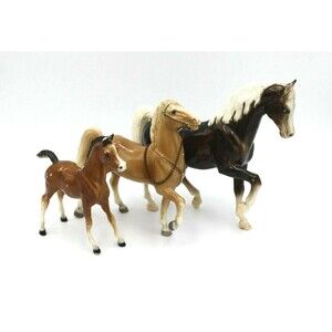 Vintage Breyer Lot of 3 Plastic Horses 8"-12" Trigger Walking Horse Foal Colt